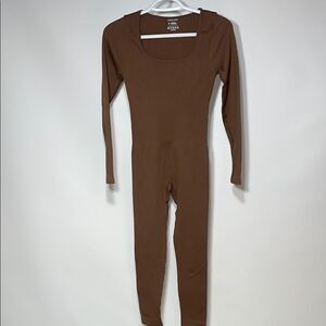 Brown Long Sleeve Bodysuit